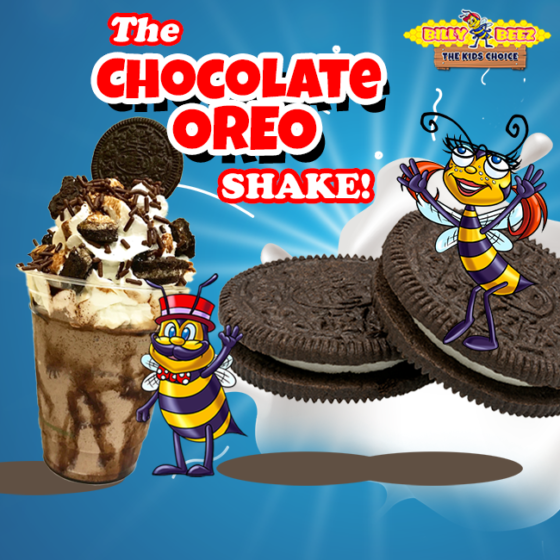 Billy Beez
The Kids Choice
The Chocolate Oreo Shake!