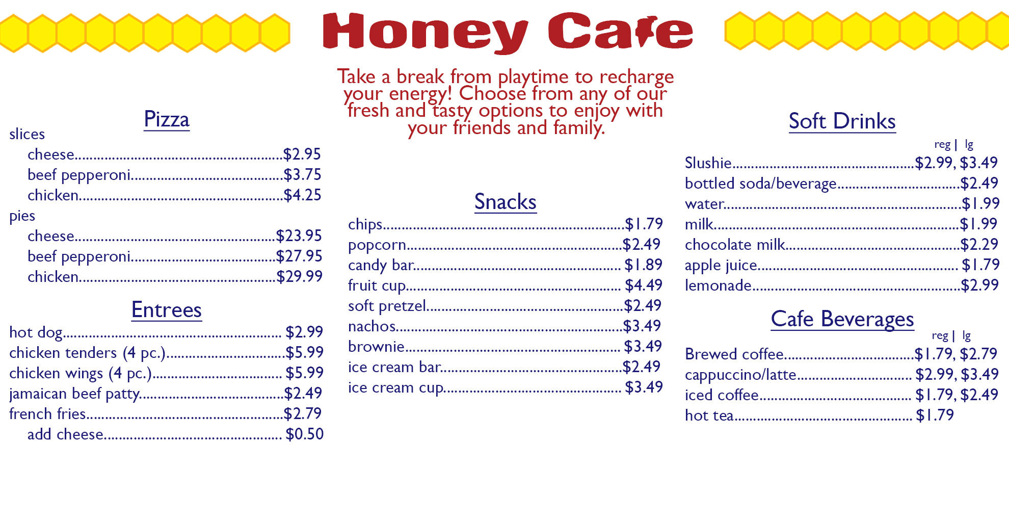 No Fountain Honey Cafe Bay Plaza Billy Beezbilly Beez