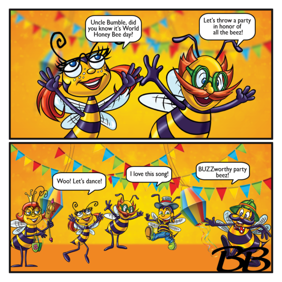 world honey bee day comic