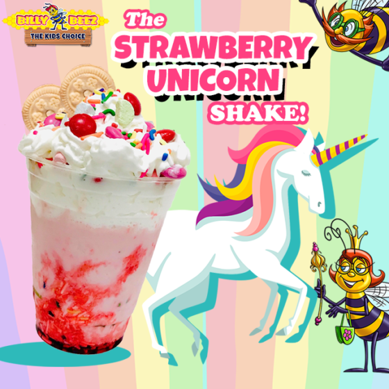Billy Beez
The Kids Choice
The Strawberry Unicorn Shake!