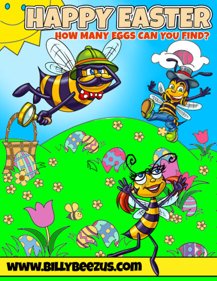 Easter egg hunt coloring page