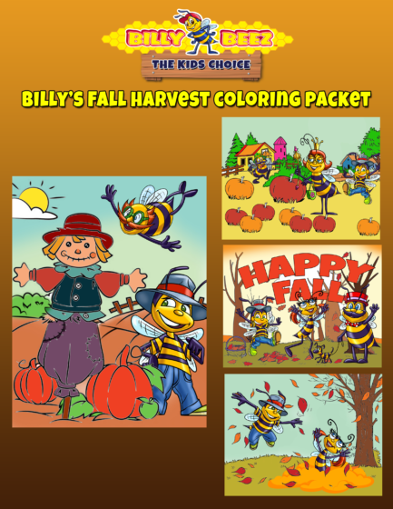 Billy Beez The Kids Choice Billy's Fall Harvest Colroing Packet