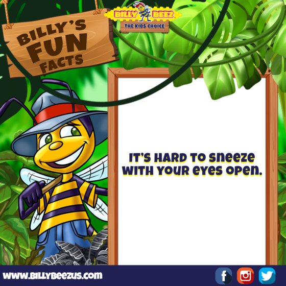 Billy's Fun Facts: It's hard to sneeze with your eyes open. www.billybeezus.com Party/Group Booking: 347-640-1126