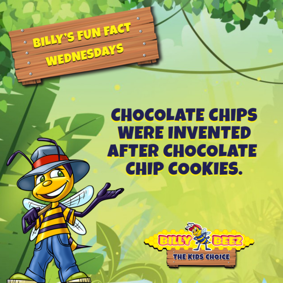 Billy's Fun Fact Wednesdays: Chocolate chips were invented after chocolate chip cookies. 