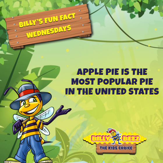 Billy's Fun Fact Wednesdays: Apple pie is the most popular pie in the United States. 