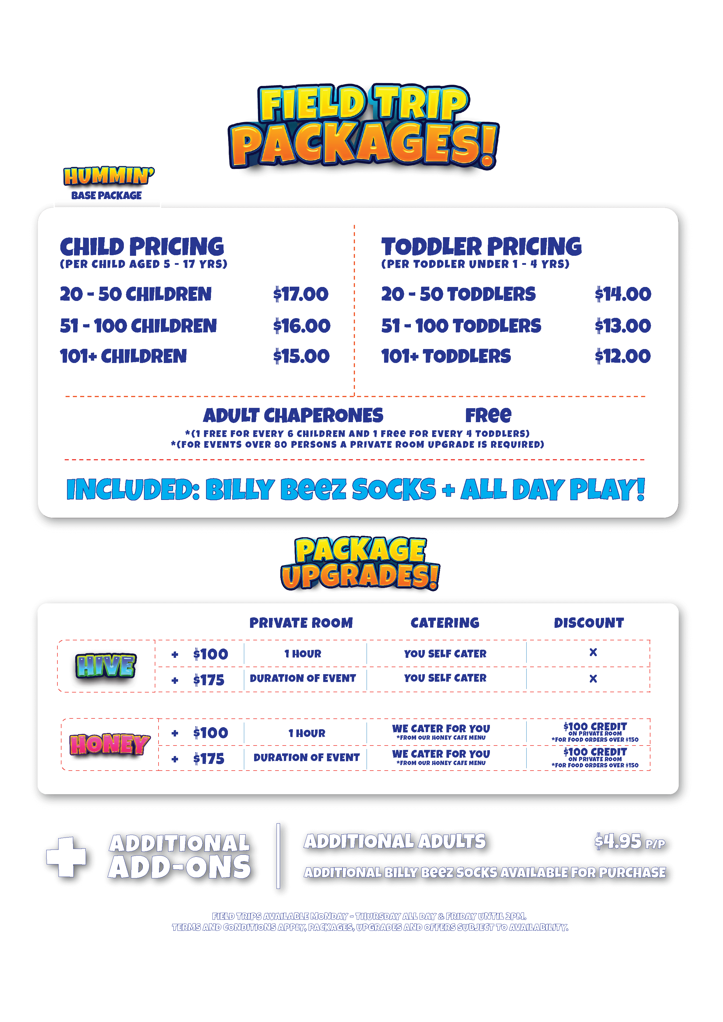 Field Trip Packages