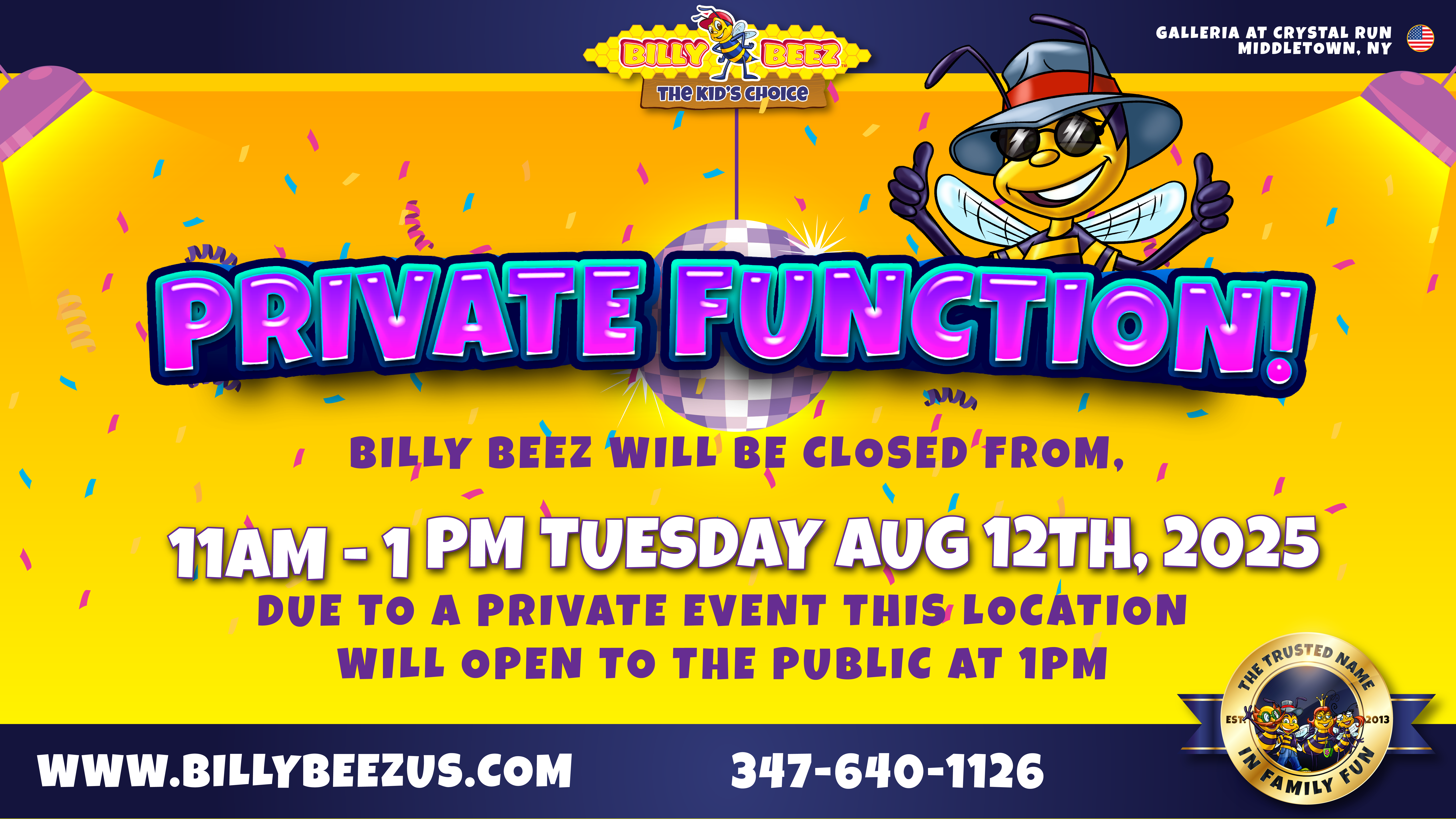 Private event 8.12