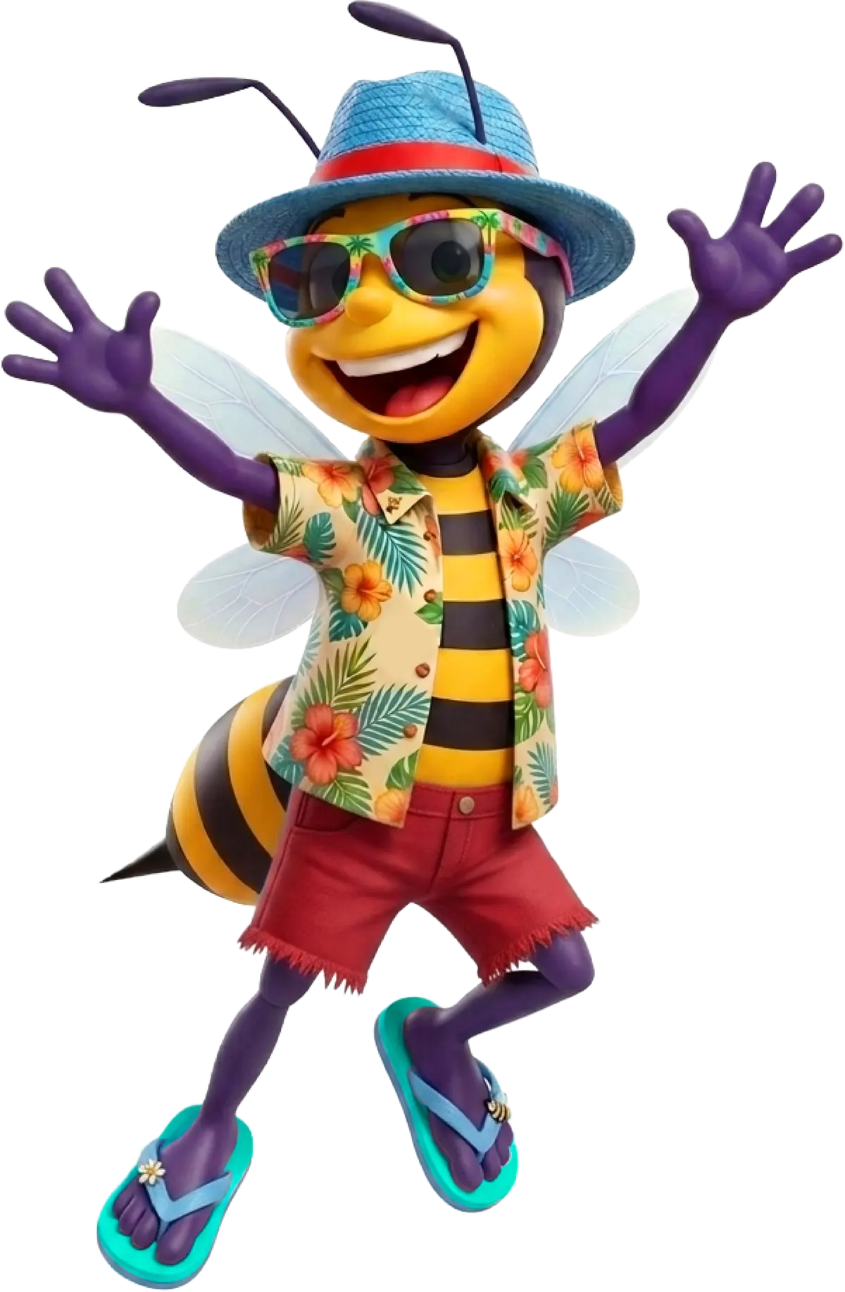 Billy character in a summer outfit