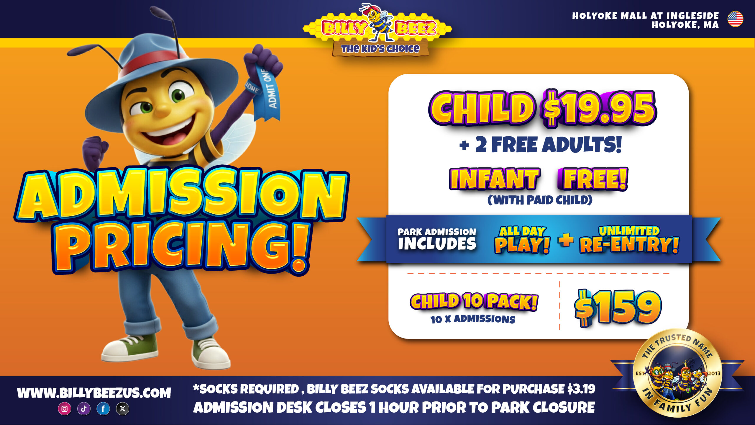 Holyoke admission pricing